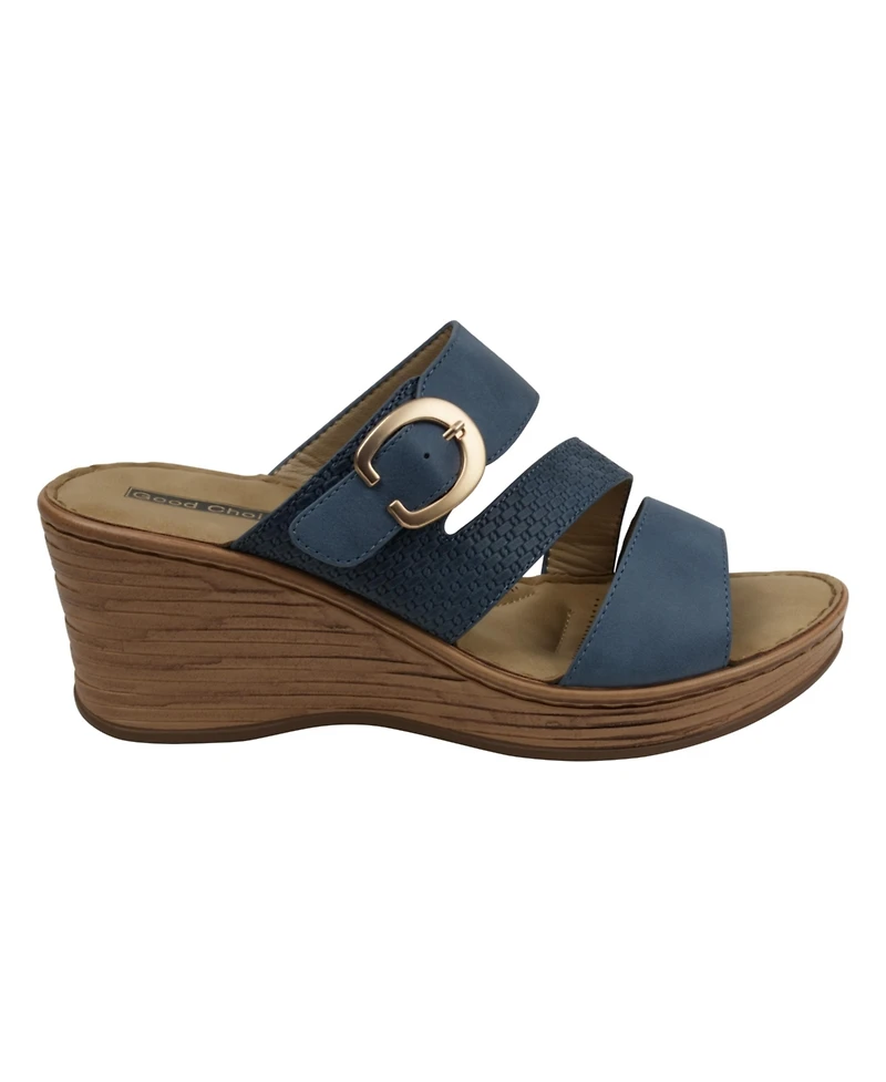 Gc Shoes Women's Odalis Buckle Comfort Wedge Sandals