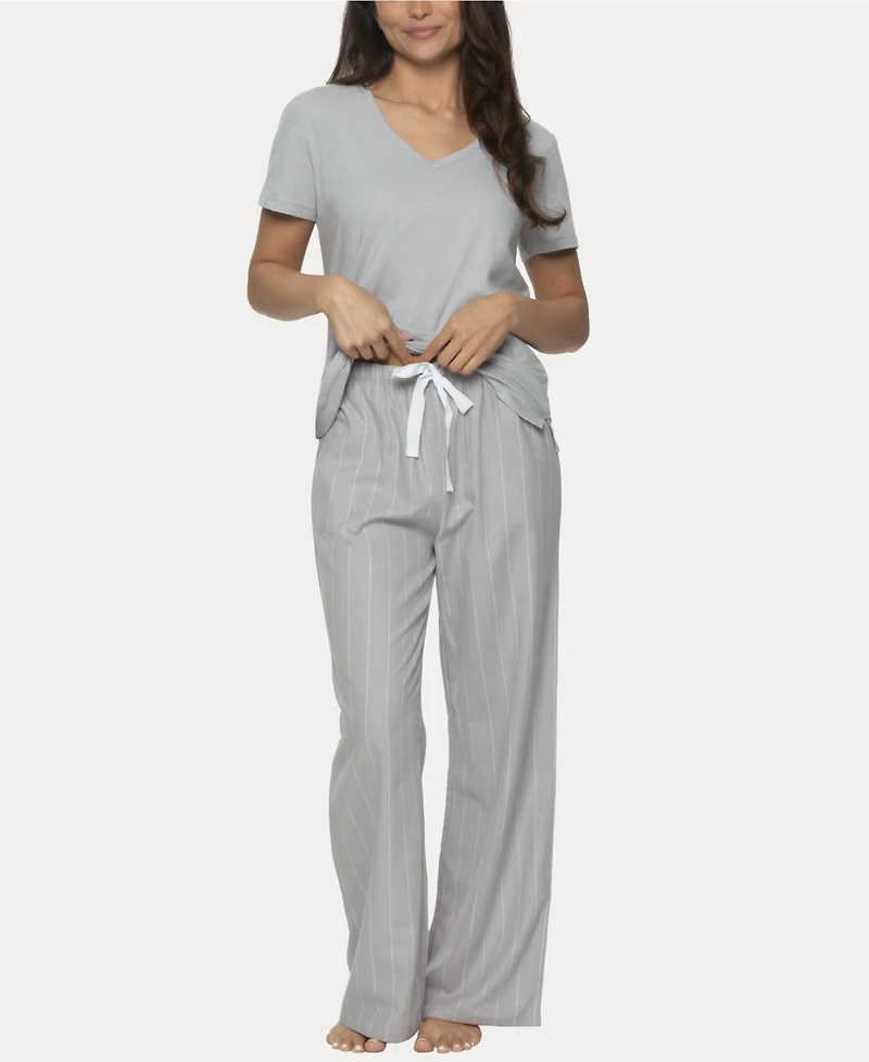 Felina Women's Mirielle 2 Pc. Short Sleeve Pajama Set
