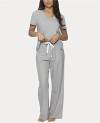 Felina Women's Mirielle 2 Pc. Short Sleeve Pajama Set