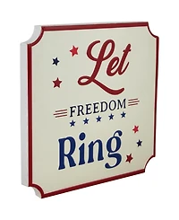 Northlight Let Freedom Ring Americana Metal Wall Sign, 11.75"