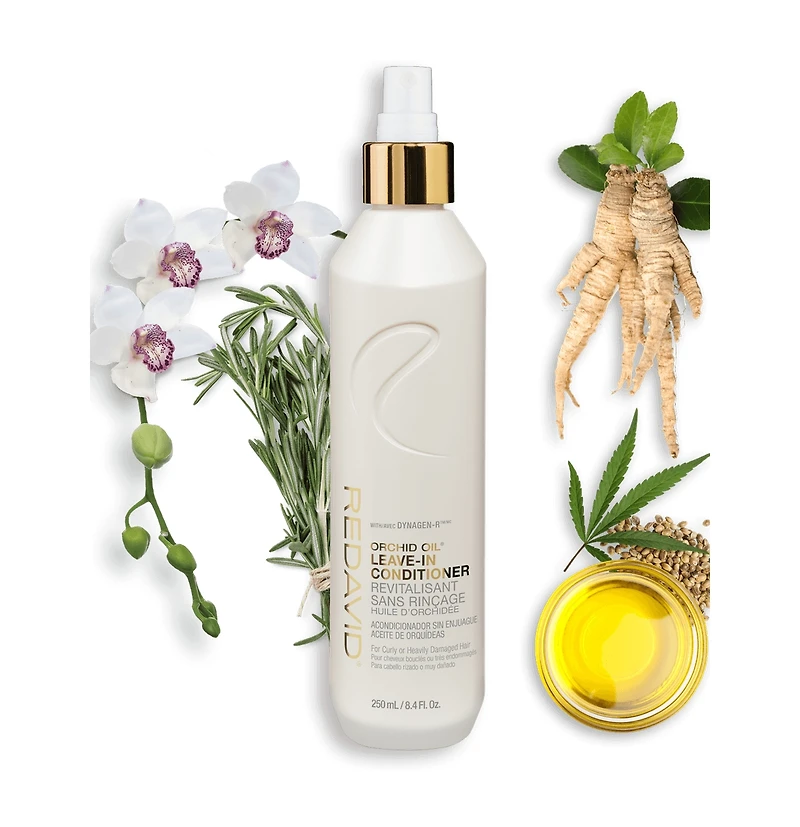 Redavid Salon Products Orchid Oil Leave-In Conditioner for Curly or Heavily Damaged Hair, 250 ml