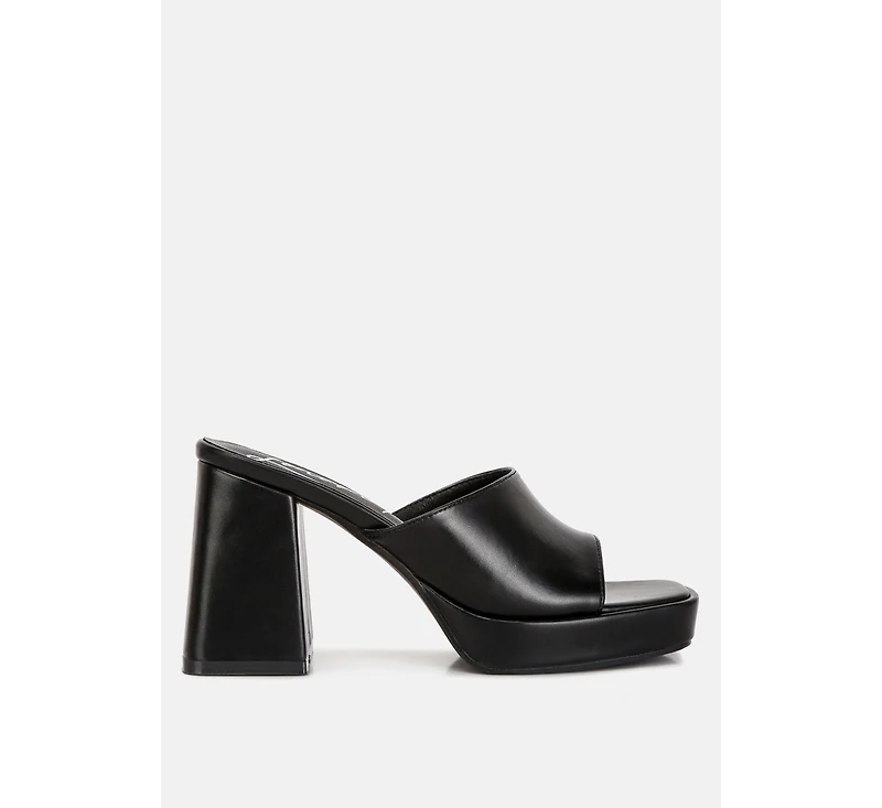 Flexes Flared Block Heel Sandals Women