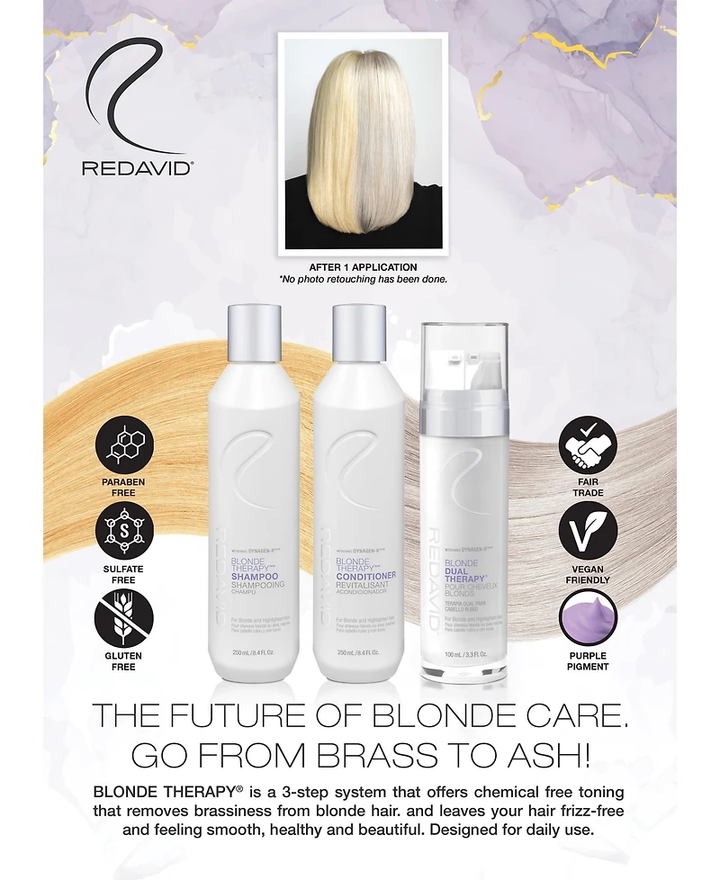 Redavid Salon Products Blonde Therapy Shampoo for Blonde and Highlighted Hair, 250 ml
