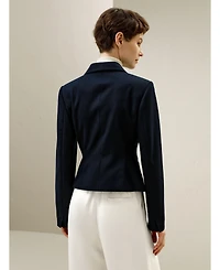 Lilysilk Women's Tailored Double-Breasted Blazer