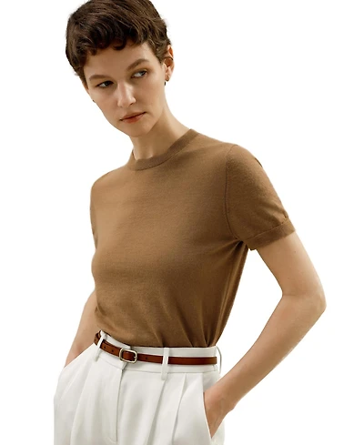 Lilysilk Women's Cashmere Round Neck Top