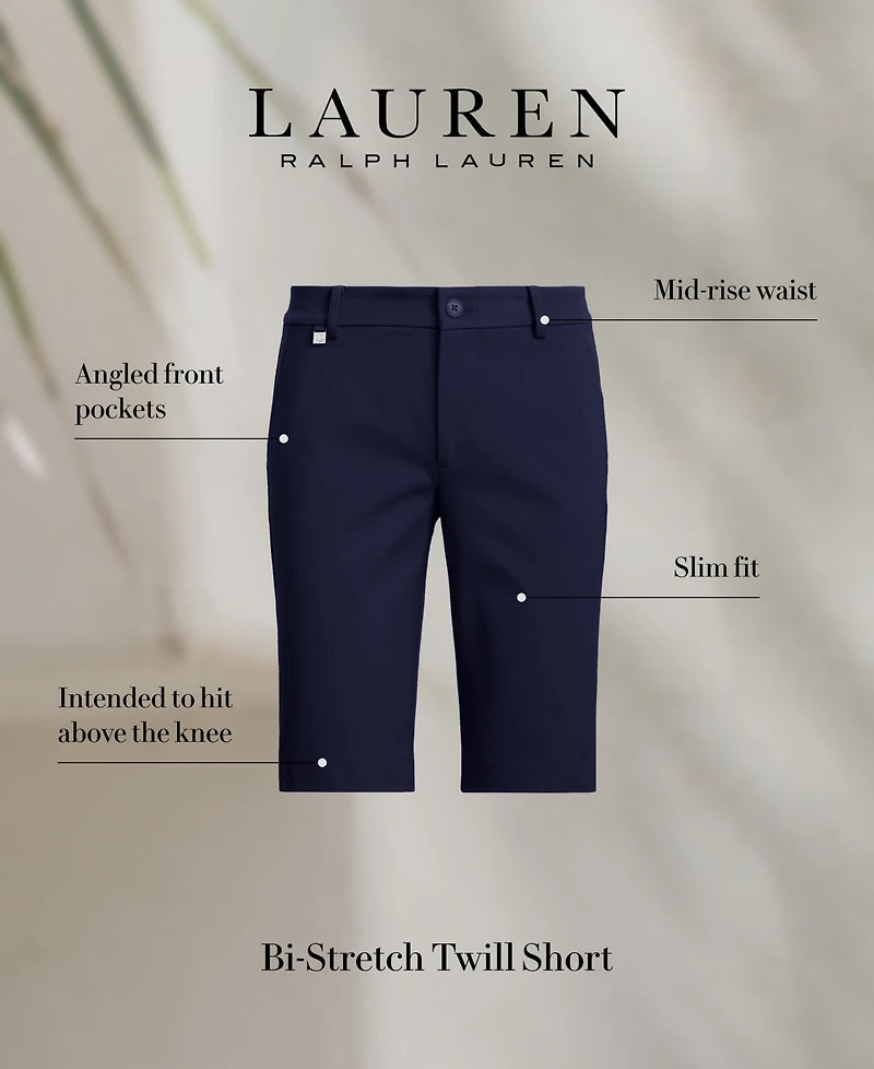 Lauren Ralph Twill Stretch Bermuda Shorts