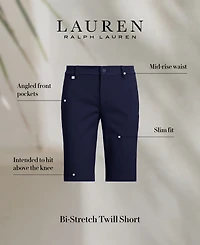Lauren Ralph Twill Stretch Bermuda Shorts