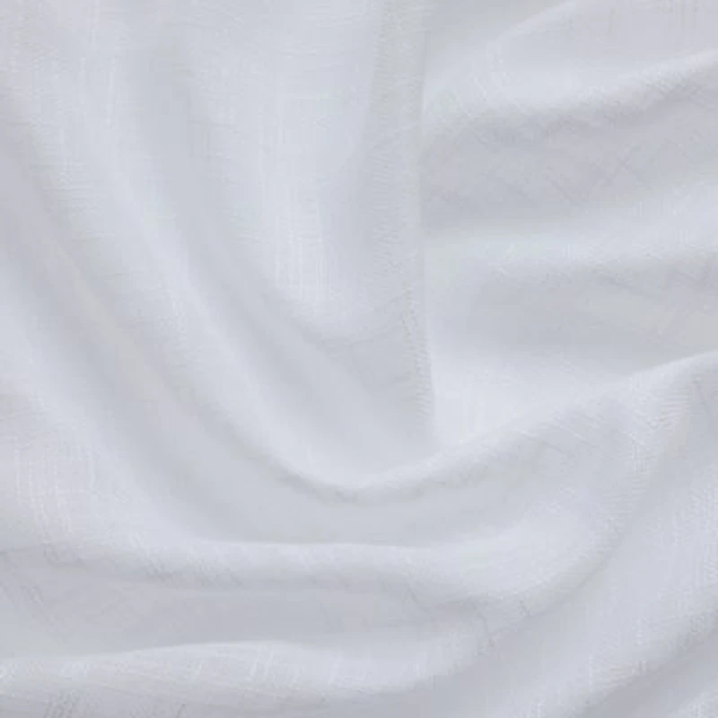 Hlc.Me Madison Faux Linen Textured Semi Sheer Privacy Sun Light Filtering Transparent Window Grommet Long Thick Curtains Drapery Panels For Bedroom Living Room 2 Panels