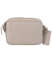 Mancini Pebbled Collection Clara Leather Small Crossbody Bag