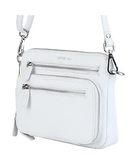 Mancini Pebbled Collection Valerie Leather Mini Crossbody Bag