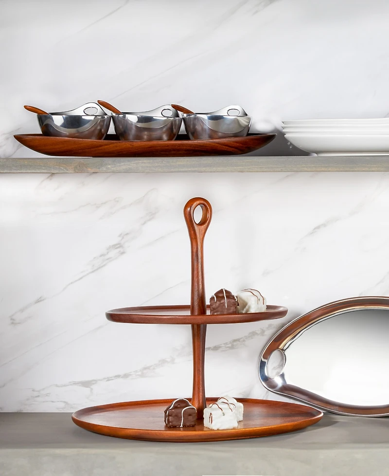 Nambe Portables Triple Condiment Set, 7 Pieces