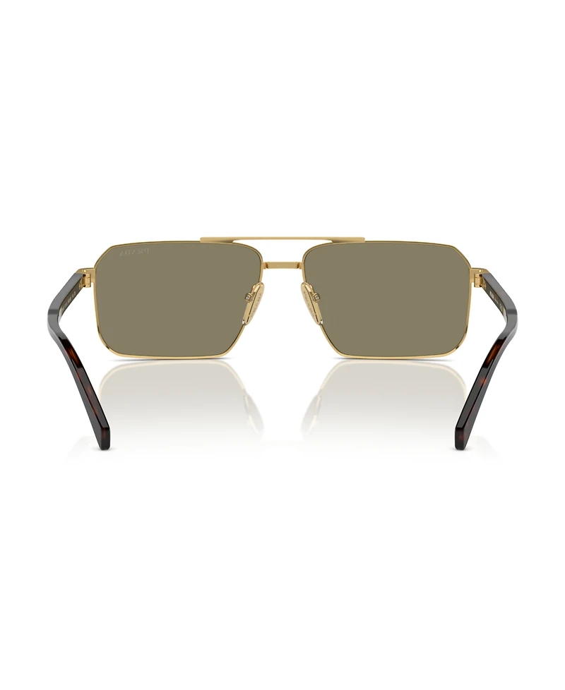 Prada Iconic Plaque Rectangle Men's Sunglasses, Pr A57S