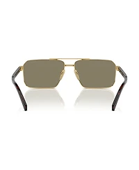 Prada Iconic Plaque Rectangle Men's Sunglasses, Pr A57S
