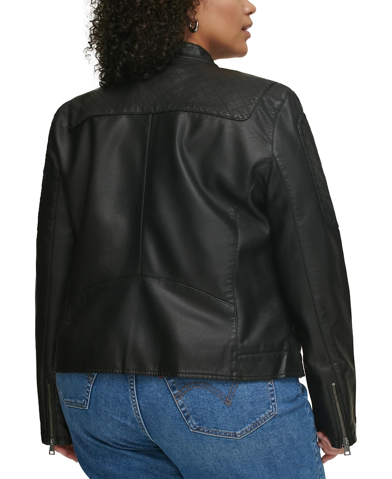 Levi's Plus Faux Leather Motocross Racer Jacket