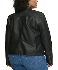 Levi's Plus Faux Leather Motocross Racer Jacket