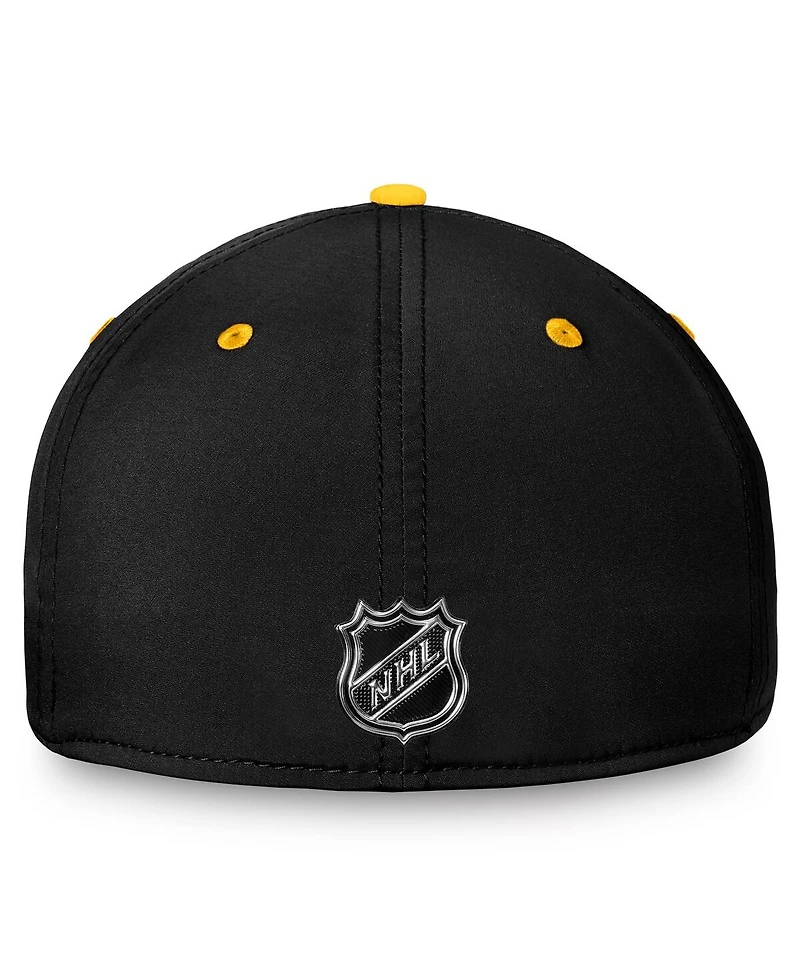 Men's Fanatics Black, Gold Pittsburgh Penguins Authentic Pro Rink Two-Tone Flex Hat