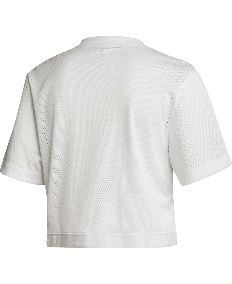 Women's adidas White Arizona State Sun Devils V-Neck Cropped Jersey