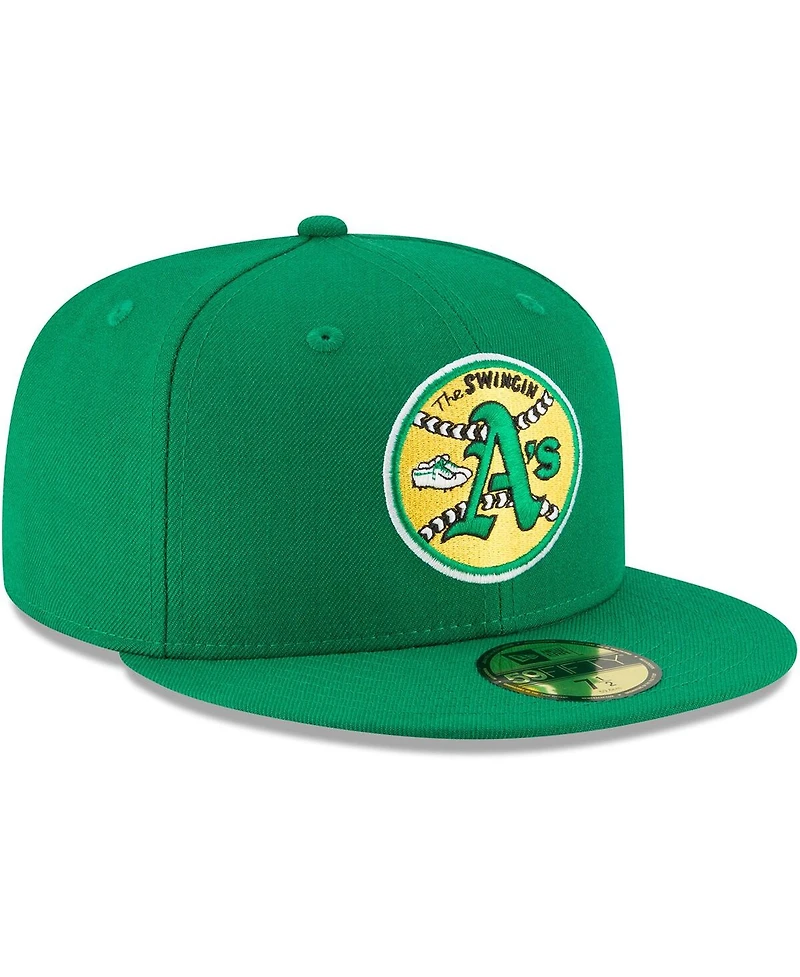 Men's New Era Green Oakland Athletics Cooperstown Collection Wool 59FIFTY Fitted Hat