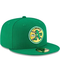 Men's New Era Green Oakland Athletics Cooperstown Collection Wool 59FIFTY Fitted Hat