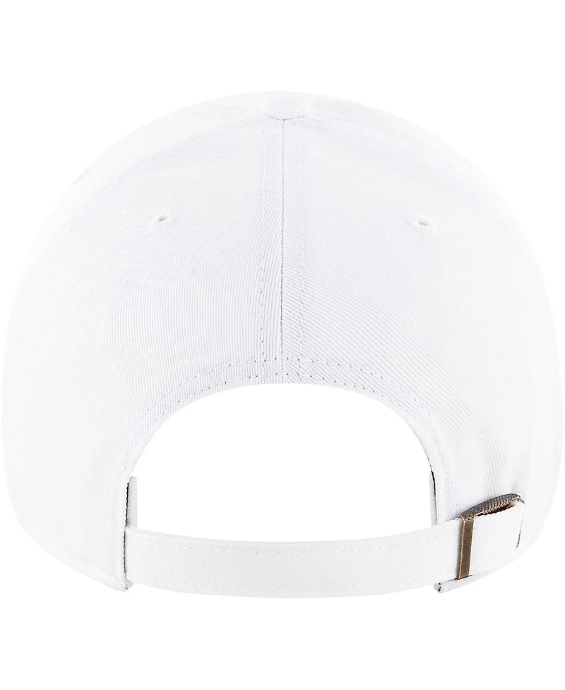 Men's '47 Brand White Distressed Colorado Buffaloes Vintage-Like Clean Up Adjustable Hat