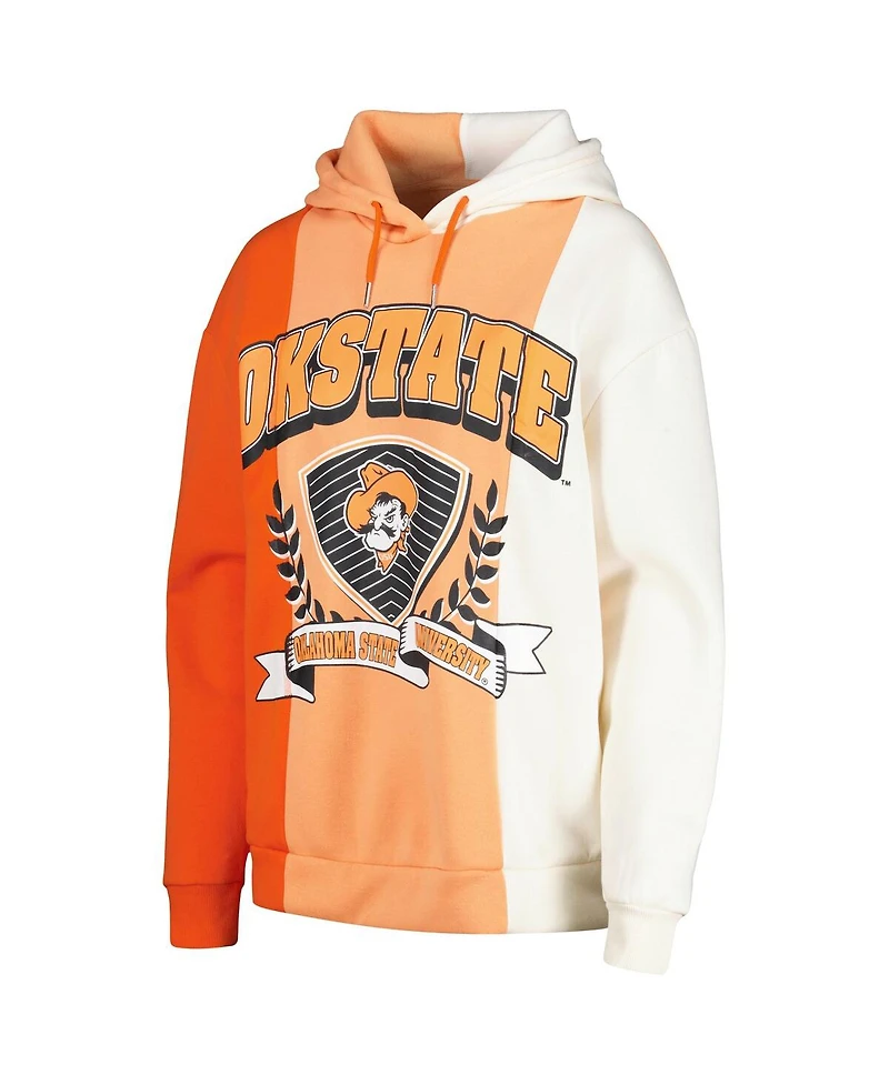 Women's Gameday Couture Orange Oklahoma State Cowboys Hall of Fame Colorblock Pullover Hoodie