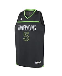 Big Boys Jordan Anthony Edwards Black Minnesota Timberwolves Swingman Jersey - Statement Edition