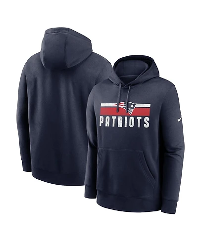 Men's Nike Navy New England Patriots Club Fleece Pullover Hoodie