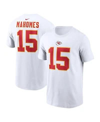 Men's Nike Patrick Mahomes White Kansas City Chiefs Player Name and Number T-shirt