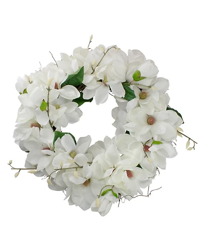 Northlight Magnolias Artificial Spring Wreath - 24" Unlit