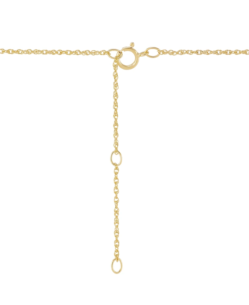 Diamond Mama Coin Pendant Necklace (1/10 ct. t.w.) in 14k Gold-Plated Sterling Silver, 16" + 2" extender