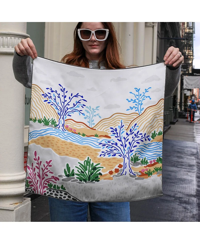 Jessie Zhao New York Silk Bandana Of After Sunset