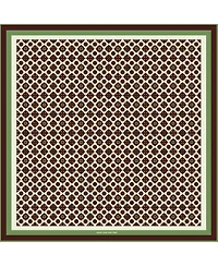 Jessie Zhao New York Double Sided Silk Scarf Of Polka Dot Bloom - Brown