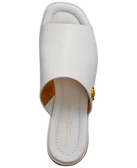 Donna Karan New York Women's Tinley Leather Peep Toe Mules