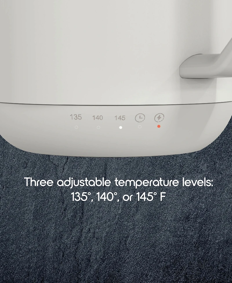 Tzumi Puree Warming Coffee Mug, 12 oz. Stainless Steel Coffee Mug with Mug Warmer Coaster and Lid