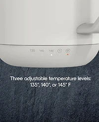 Tzumi Puree Warming Coffee Mug, 12 oz. Stainless Steel Coffee Mug with Mug Warmer Coaster and Lid