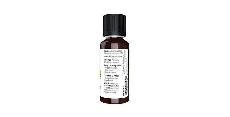 Now Foods Lemon Grass Oil 100% Pure, 1 Oz
