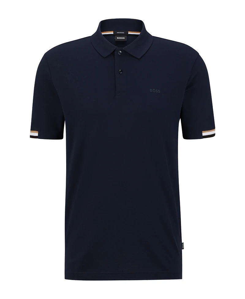 Boss by Hugo Men's Regular-Fit Rubberized Logo Polo Shirt