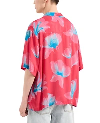 A|X Armani Exchange Men's Boxy-Fit Floral Shirt