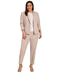Tahari Asl Plus Size Ruched Sleeve Blazer Ankle Pants