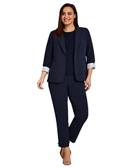 Tahari Asl Plus Size Two Button Roll Tab Jacket Sweater T Shirt Shannon Pants