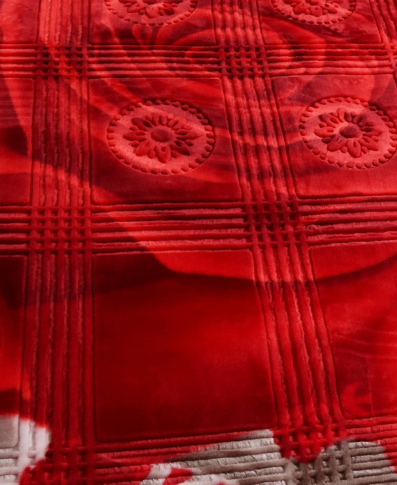 Nestl Printed Faux Mink Weighted Bed Blanket, 12 lbs, King