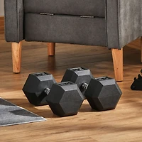Soozier 50bs/Single Set of 2 Dumbbell Weights for Home Gym Cardio Exercise
