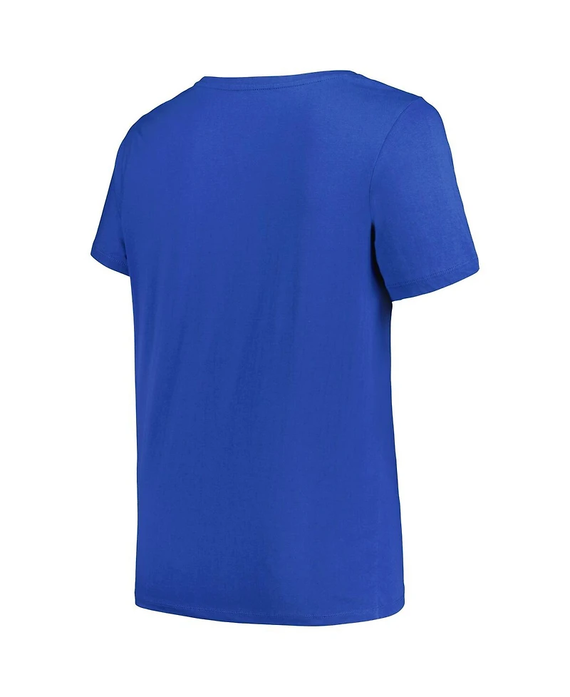 Women's Profile Blue Tampa Bay Lightning Plus Arch Over Logo T-shirt