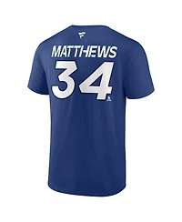 Men's Fanatics Auston Matthews Blue Toronto Maple Leafs Authentic Pro Prime Name and Number T-shirt