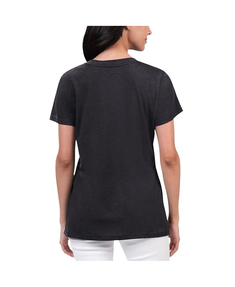 Women's G-iii 4Her by Carl Banks Black Distressed Martin Truex Jr Key Move V-Neck T-shirt