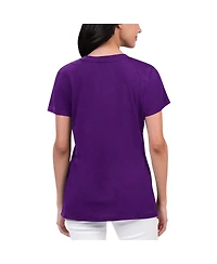 Women's G-iii 4Her by Carl Banks Purple Alex Bowman Key Move V-Neck T-shirt