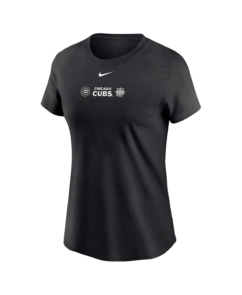 Women's Nike Black Chicago Cubs Over Shoulder T-shirt