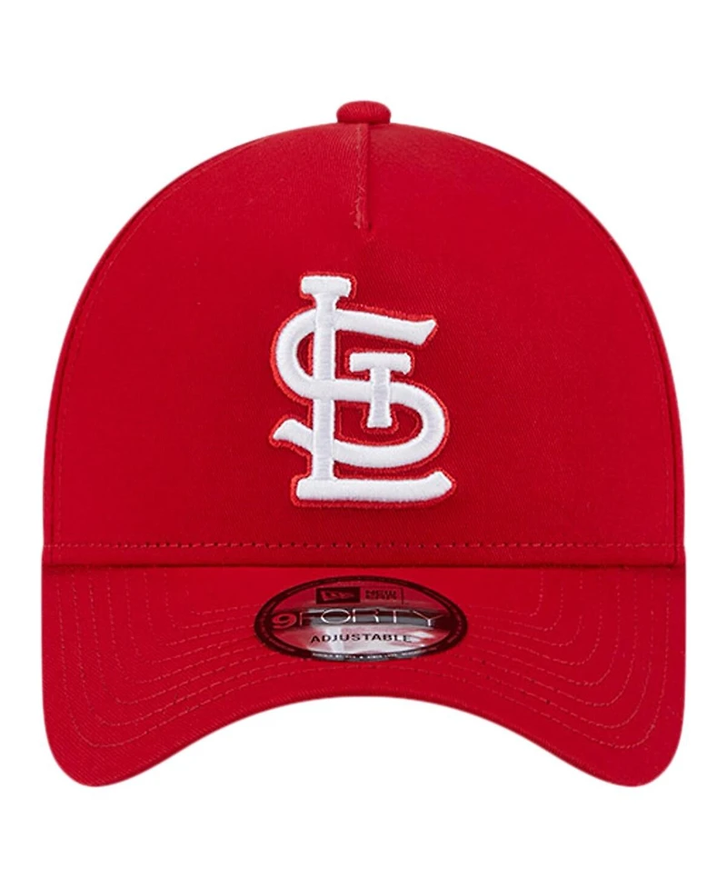 Men's New Era Red St. Louis Cardinals Team Color A-Frame 9FORTY Adjustable Hat