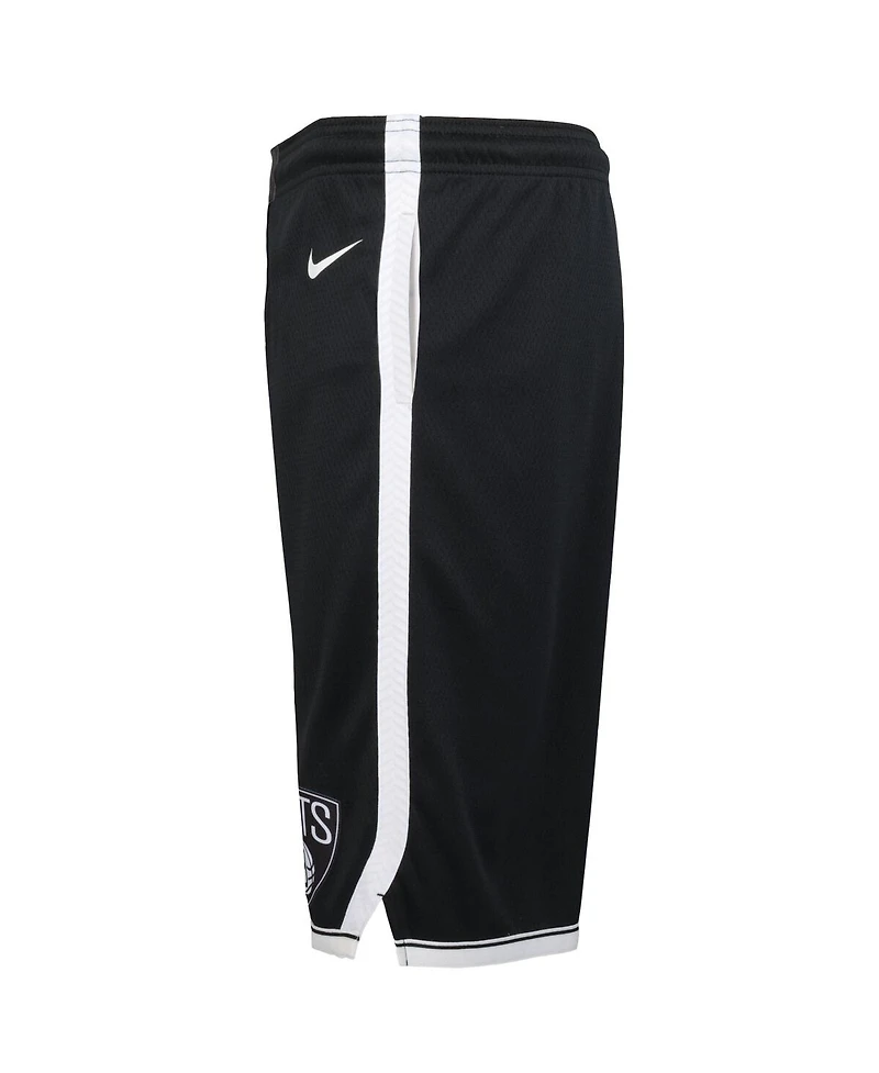 Big Boys and Girls Nike Black Brooklyn Nets Swingman Performance Shorts – Icon Edition
