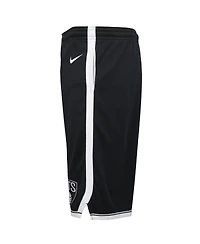 Big Boys and Girls Nike Black Brooklyn Nets Swingman Performance Shorts – Icon Edition